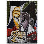 Cakatablo Tete d'une Femme Lisant (Head of a Woman Reading), 1953 by Pablo Picasso 500 Parça Puzzle Yapboz MDF Ahşap