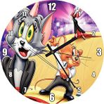 Cakatablo Tom ve Jerry ile Dansçı Kız Duvar Saati