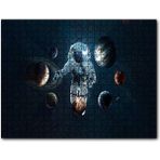 Cakatablo Uzay Astronot 7 Gezegen Görseli 1000 Parça Puzzle