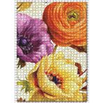 Cakatablo Yağlı Boya Renkli Çiçekler Görseli 1000 Parça Puzzle Yapboz MDF Ahşap