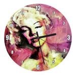Cakatablo Yağlı Boya Resmi Çekici Marilyn Monroe Görseli Duvar Saati