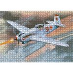 Cakatablo Yak-9K Uçak Boyama 1000 Parça Puzzle Yapboz MDF Ahşap