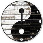 Cakatablo Yin Yang Denge Ahşap Duvar Saati