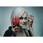 Cakatablo Zombi Kadın Beyin Dondurması Görseli 1000 Parça Puzzle Yapboz MDF Ahşap