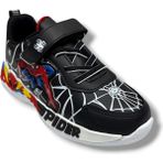 Cakgo 836-26 Deri Spiderman Baskılı Cırtlı Erkek Çocuk Sneaker Siyah Beyaz 31-35