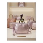 ÇAKIL COLLECTİON Kadın Metalik Pembe Omuz Çantası Şık Günlük Askılı Küçük Boy Çanta
