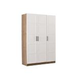 ÇAKIL MDF 3 Kapılı 2 Çekmeceli Gardrop Elbise Dolabı 120x53x216cm