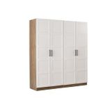 ÇAKIL MDF 4 Kapılı 2 Çekmeceli Gardrop Elbise Dolabı 160x53x216cm
