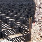 Çakıl Sabitleyici Izgarası Vakıf Çalışması için Ağır Hizmet Tipi Polietilen Zemin Izgarası İstinat Duvarları için Kaymaz Geogrid Eğimler Araba Yolları ve Paddocks