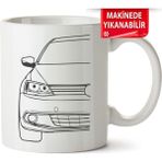 Çakılap Vw Jetta Mk6 Baskıpı Porselen Kupa Bardak (Kp-Otmbl-Vw)