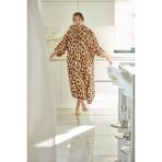 Cakkatex Peluş Wellsoft Giyilebilir Battaniye | Kollu Kapüşonlu Balkon ve Kamp Battaniyesi - Leopar - 130 x 170 cm
