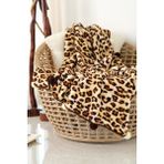 Cakkatex Ponponlu Ekstra Yumuşak Wellsoft Tv Battaniyesi|Koltuk Battaniyesi - Leopar - 130 x 170 cm