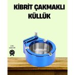 Çakmaklı Küllük Paslanmaz Çelik Şık Masa Aksesuarı