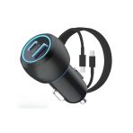 Çakmaklık Tipi Araç Şarj Aleti, USB ve Type-C Girişli Set, 38W