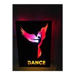 Çakra Dans Temalı Led Işıklı Ahşap Tablo 50X35Cm