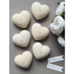Çakra Dekoratif Desenli Büyük Kalp Kokulu Vegan Soya Mum - tarçın