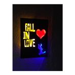Çakra Fall In Love Led Işıklı Ahşap Tablo 50X35 Cm
