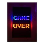 Çakra Game Over Led Işıklı Ahşap Tablo (50X35Cm)