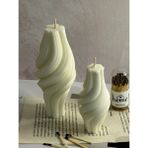 Çakra Ikili Spiral Model Kokulu Vegan Soya Mum Seti - Lavanta