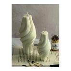 Çakra İkili Spiral Model Kokulu Vegan Soya Mum Seti