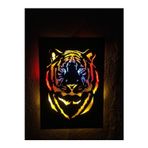 Çakra Kaplan Led Işıklı Ahşap Tablo 50X35Cm