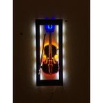 Çakra Keman LED Işıklı Ahşap Tablo 70X28CM - 70 x 28 cm - Siyah