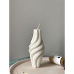 Çakra Küçük Spiral Model Kokulu Vegan Soya Mum - Çilek