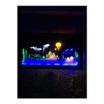 Çakra Su Altı Temalı Led Işıklı Ahşap Tablo 50X35Cm