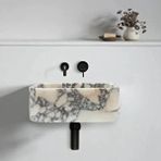 Calacatta Viola Honlu Duvara Montaj Mermer Lavabo Cvrhfhs-wm Beyaz
