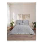 Calantha Home Collection Chester 4 Parça Çift Kişilik Yatak Örtüsü Seti Gri 240 x 260 cm 240 x 260 cm Gri