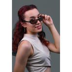 Caldini Siyah Kemik Polarize Retro CS046 C2 Kadın Güneş Gözlüğü - Mat Siyah