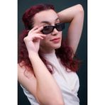 Caldini Siyah Polarize Retro CS006 C2 Kadın Güneş Gözlüğü - Mat Siyah