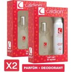 Caldion Bayan Parfüm Seti 50 ml EDT ve 150 ml Deo x 2 Adet Set Uzun Süre Kalıcı Hediyelik