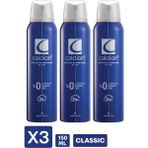 Caldion Erkek Deodorant Sprey 150 ml x 3 Adet Paraben İçermeyen Klasik Koku