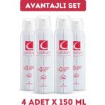 Caldion Kadın Sprey Deodorant 150 ml x 4’lü Paket – Çiçeksi Koku, Uzun Süre Kalıcı ve Ferahlatıcı Etki