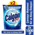 Calgon Çamaşır Makinesi Kireç Önleyici Toz 1500 gr X2 Derinlemesine Temizlik İçin Konsantre Formül - 1 lt