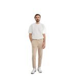 CALİA Erkek Duble Paça Rahat Kesim Pantolon, Soft Cream, M Beden