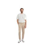 CALİA Erkek Duble Paça Rahat Kesim Pantolon, Soft Cream, S Beden