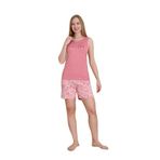 CALİA Kadın Gül Kurusu Kolsuz Şortlu Pijama Takımı, L Beden