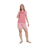 CALİA Kadın Gül Kurusu Kolsuz Şortlu Pijama Takımı, XL Beden