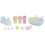 Calico Critters Üçüzler Bebek Banyo Zamanı Seti