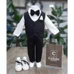 Calide Baby&Kids Erkek Bebek Kravat-Papyonlu Mevlüt Takımı - 3 Ay - Siyah