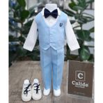 Calide Baby&Kids Erkek Bebek Kravat-Papyonlu Mevlüt Takımı - 6 Ay - Bebe Mavi - Lacivert