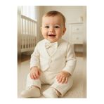 Calide Baby&Kids U Yaka Papyonlu Erkek Bebek Mevlüt Takımı / Özel Gün Kıyafeti - 6'lı Set