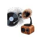 Calido Elektronik Bt Usb Sd Fm Bluetooth Destekli Ahşap Görünümlü Nostaljik Gramofon Model Radyo Müzik Kutusu Rt-705