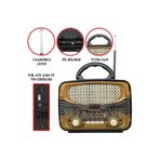 Calido Elektronik Rt-806 Şarjlı Ahşap Görünüm Fm Radyo Bluetooth Usd Sd Aux Müzik Mp3 Çalar Hoparlör