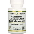 California Gold Nutrition California Gold Nutrition, Glucosamine Chondroitin, Msm Plus Hyaluronic Acid, 60 Veggie Kapsül - Aromasız
