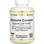California Gold Nutrition Silymarin Complex Milk Thistle Extract Plus 360 Veggie Capsules - 360 KAPSÜL