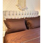Calina Home Acı Kahve Pamuk-Saten Nevresim Takımı. - Koyu Kahverengi - 200 x 225 cm