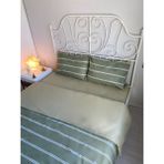 Calina Home Çift Taraflı Çizgili Su Yeşili Çift Kişilik Nevresim Takımı - 200 x 225 cm
